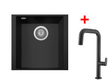 Sinks CUBE 340U Nanoblack + EVA P Nanoblack 